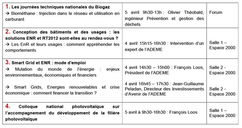 4 conférences