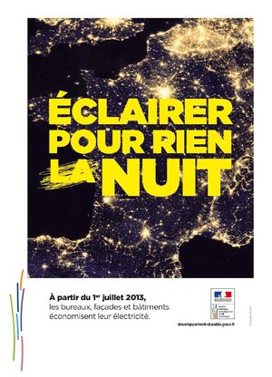 Affiche Eclairer pour rien la nuit